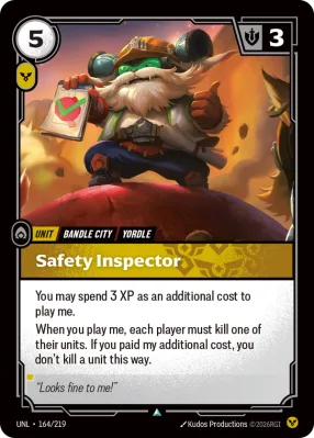 Safety Inspector, Riftbound card UNL-164/219 from Unleashed