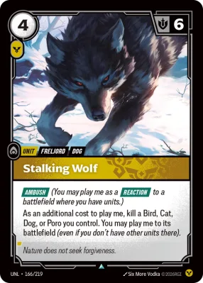 Stalking Wolf, Riftbound card UNL-166/219 from Unleashed