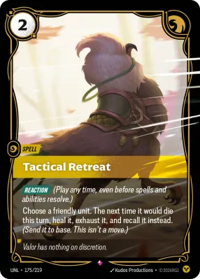 Tactical Retreat, Riftbound card UNL-175/219 from Unleashed