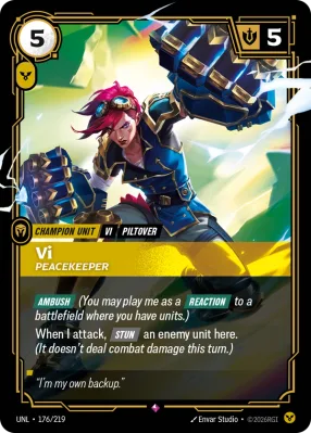 Vi, Riftbound card UNL-176/219 from Unleashed