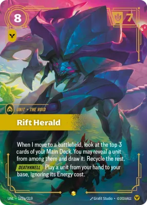 Rift Herald, Riftbound card UNL-179a/219 from Unleashed