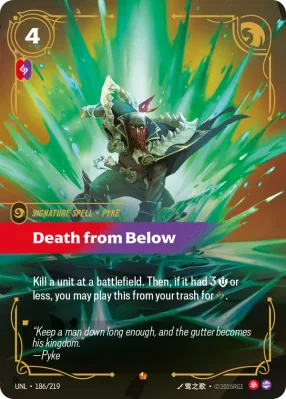Death from Below, Riftbound card UNL-186/219 from Unleashed