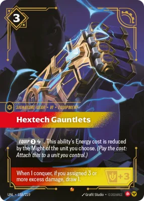 Hextech Gauntlets, Riftbound card UNL-188/219 from Unleashed