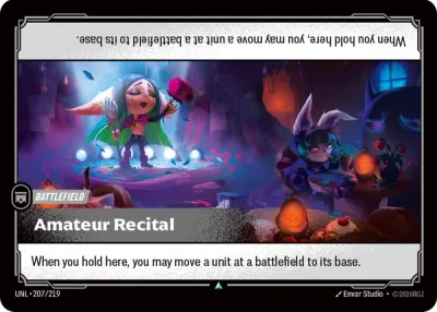 Amateur Recital, Riftbound card UNL-207/219 from Unleashed
