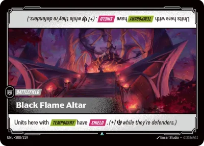 Black Flame Altar, Riftbound card UNL-208/219 from Unleashed
