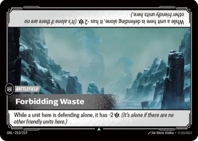 Forbidding Waste, Riftbound card UNL-210/219 from Unleashed