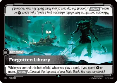 Forgotten Library, Riftbound card UNL-211/219 from Unleashed