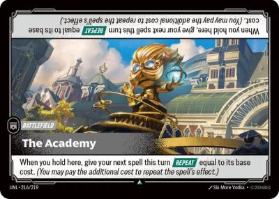 The Academy, Riftbound card UNL-216/219 from Unleashed