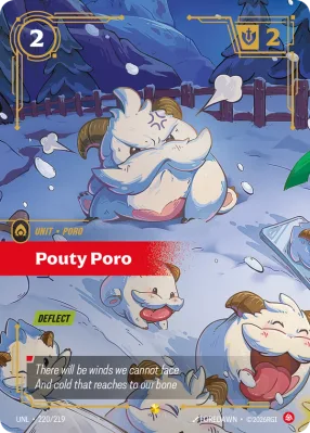 Pouty Poro, Riftbound card UNL-220/219 from Unleashed