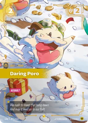 Daring Poro, Riftbound card UNL-225/219 from Unleashed