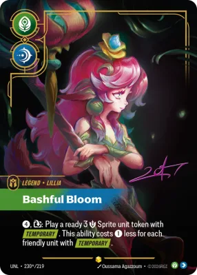 Bashful Bloom, Riftbound card UNL-230*/219 from Unleashed