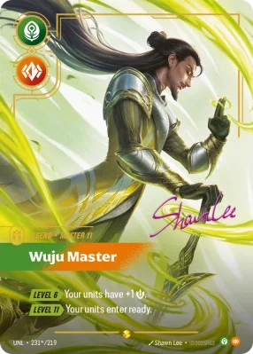Wuju Master, Riftbound card UNL-231*/219 from Unleashed