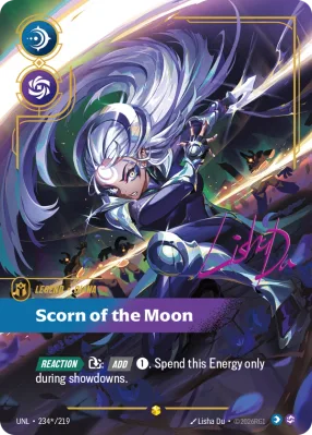 Scorn of the Moon, Riftbound card UNL-234*/219 from Unleashed