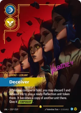 Deceiver, Riftbound card UNL-235*/219 from Unleashed