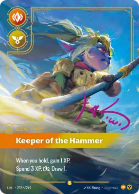 Keeper of the Hammer, Riftbound card UNL-237*/219 from Unleashed