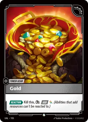 Gold, Riftbound card UNL-T05 from Unleashed