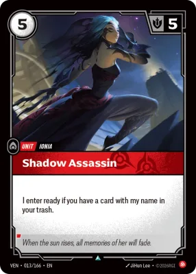 Shadow Assassin, Riftbound card VEN-013/166 from Vendetta