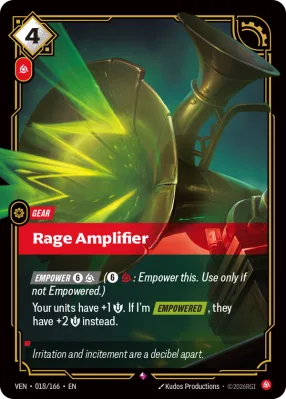 Rage Amplifier, Riftbound card VEN-018/166 from Vendetta