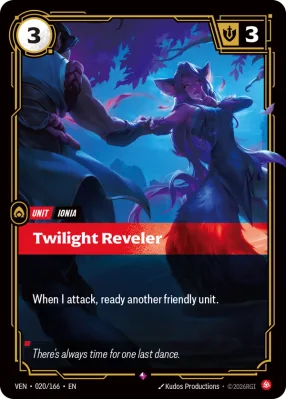 Twilight Reveler, Riftbound card VEN-020/166 from Vendetta