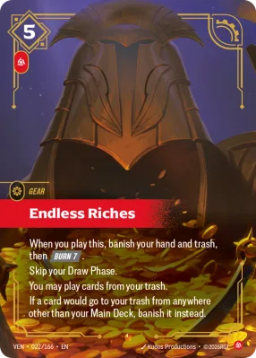Endless Riches, Riftbound card VEN-022/166 from Vendetta