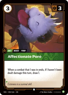 Affectionate Poro, Riftbound card VEN-024/166 from Vendetta