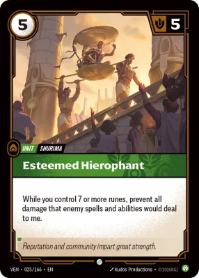 Esteemed Hierophant, Riftbound card VEN-025/166 from Vendetta