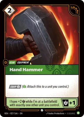 Hand Hammer, Riftbound card VEN-027/166 from Vendetta