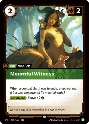 Mournful Witness, Riftbound card VEN-028/166 from Vendetta