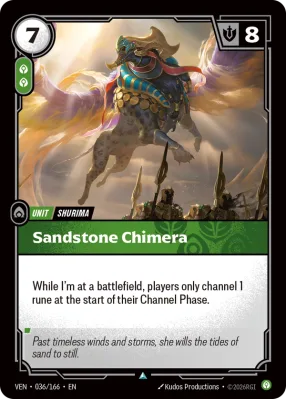 Sandstone Chimera, Riftbound card VEN-036/166 from Vendetta