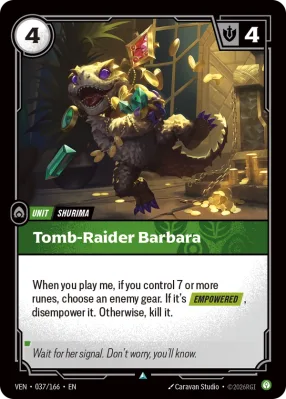 Tomb-Raider Barbara, Riftbound card VEN-037/166 from Vendetta