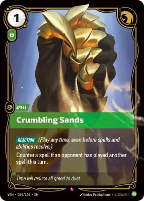 Crumbling Sands, Riftbound card VEN-039/166 from Vendetta