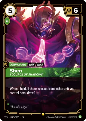Shen, Riftbound card VEN-042a/166 from Vendetta