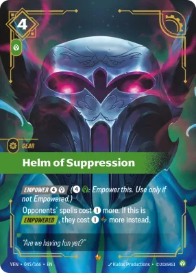 Helm of Suppression, Riftbound card VEN-045/166 from Vendetta