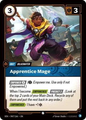 Apprentice Mage, Riftbound card VEN-047/166 from Vendetta