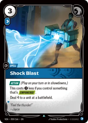 Shock Blast, Riftbound card VEN-059/166 from Vendetta