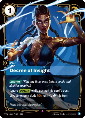 Decree of Insight, Riftbound card VEN-061/166 from Vendetta