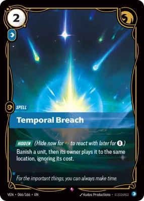 Temporal Breach, Riftbound card VEN-066/166 from Vendetta