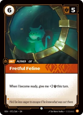 Fretful Feline, Riftbound card VEN-071/166 from Vendetta