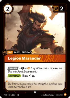 Legion Marauder, Riftbound card VEN-074/166 from Vendetta
