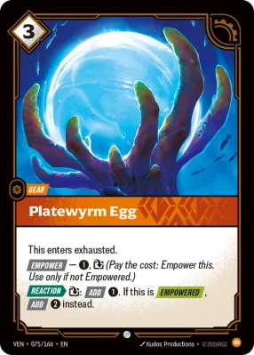 Platewyrm Egg, Riftbound card VEN-075/166 from Vendetta