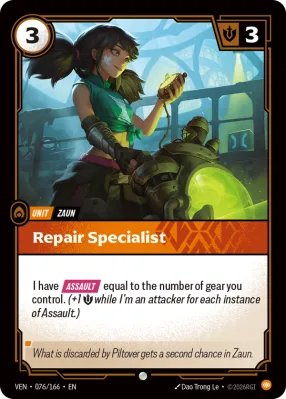 Repair Specialist, Riftbound card VEN-076/166 from Vendetta