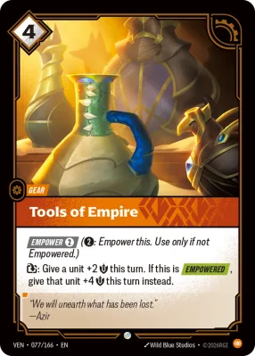 Tools of Empire, Riftbound card VEN-077/166 from Vendetta