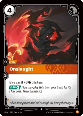 Onslaught, Riftbound card VEN-081/166 from Vendetta