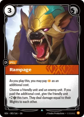 Rampage, Riftbound card VEN-083/166 from Vendetta