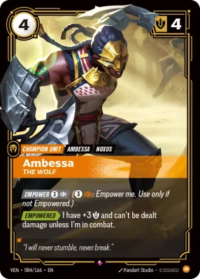 Ambessa, Riftbound card VEN-084/166 from Vendetta