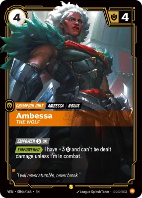 Ambessa, Riftbound card VEN-084a/166 from Vendetta