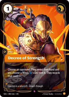 Decree of Strength, Riftbound card VEN-085/166 from Vendetta