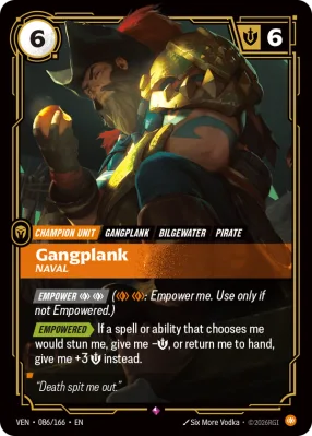 Gangplank, Riftbound card VEN-086/166 from Vendetta