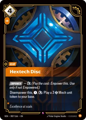 Hextech Disc, Riftbound card VEN-087/166 from Vendetta