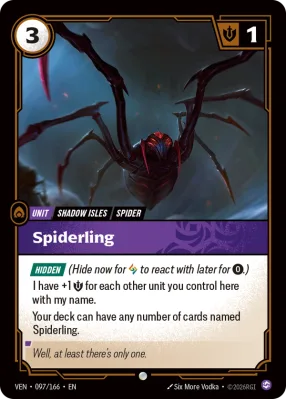 Spiderling, Riftbound card VEN-097/166 from Vendetta